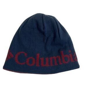 columbia reversible logo snow ski winter beanie